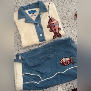 tombolo brand men's size small terry shirt and shorts Greece